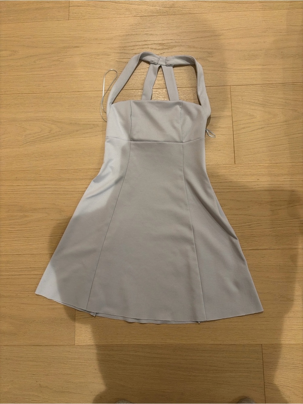 Urban Outfitters Light Blue Halter A-Line Mini Dress with Twin Straps